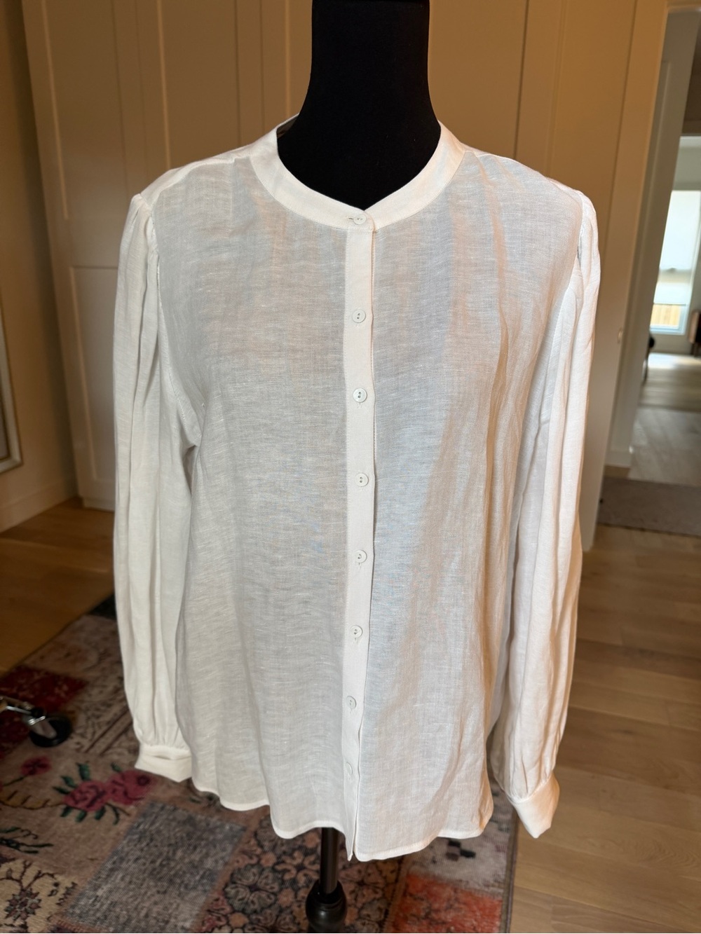 L’Agence -  White Button-Front Shirt